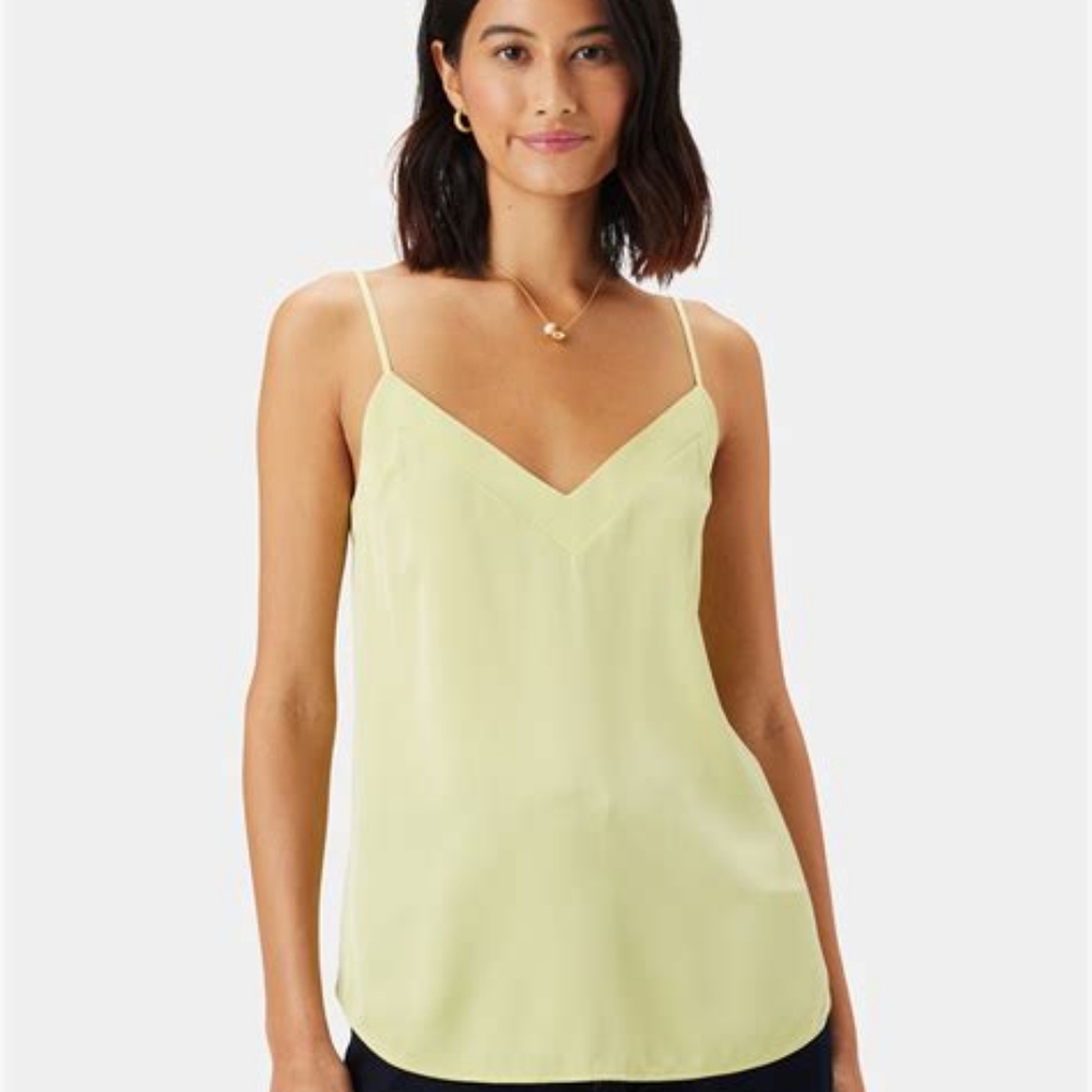 Barlow Stretch Silk Tank - Melon Color